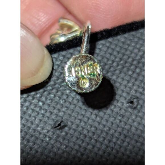 Lisner Vintage Women's Gold Rhinestone Floral Signed Screw Back Earrings & Mathi - Picture 9 of 9